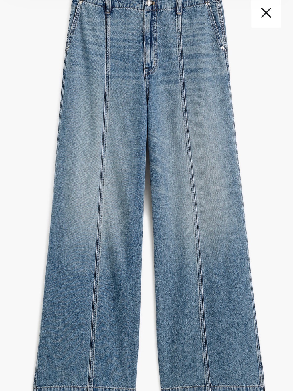 Madewell Light Blue Wide Sweep Jeans Robertson Wash
